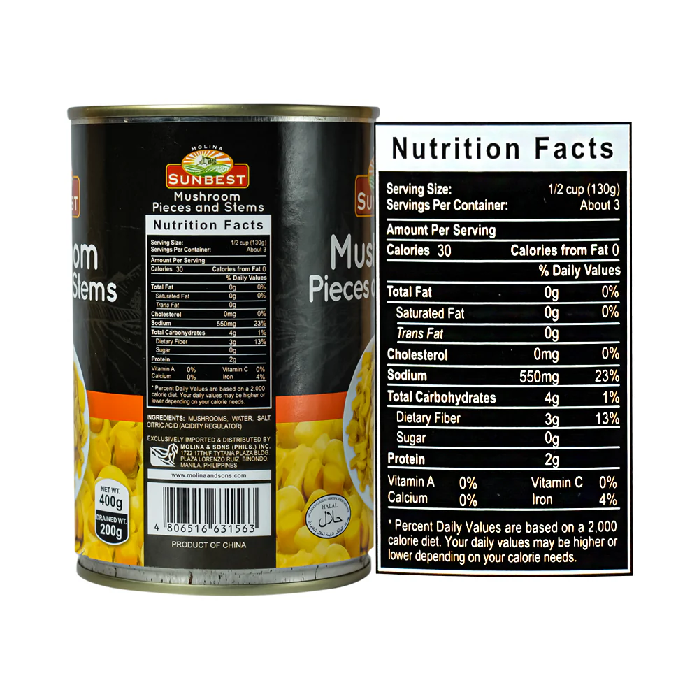 Sunbest Mushroom Pieces And Stems 400g - Image 3