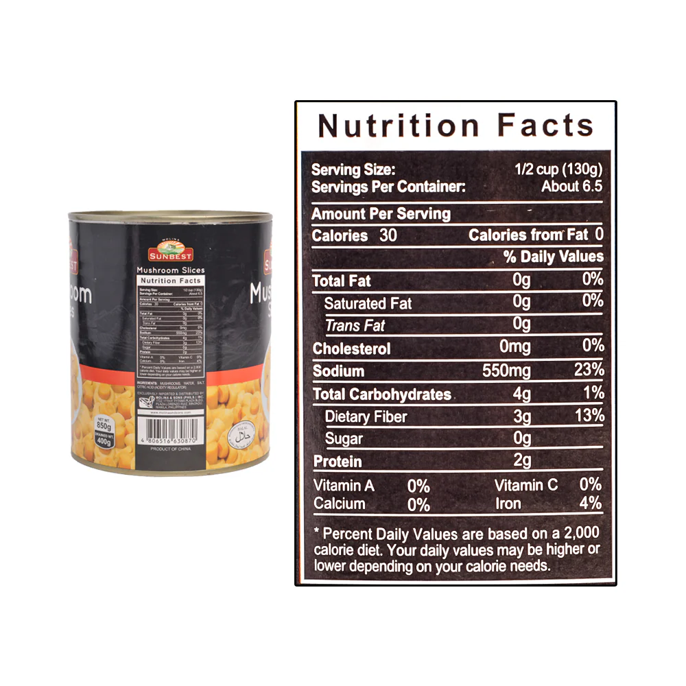 Sunbest Mushroom Sliced 850g - Image 3