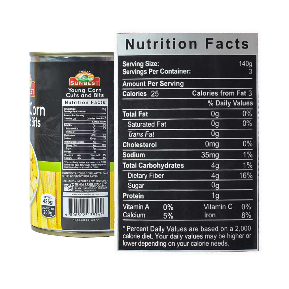 Sunbest Young Corn Cuts And Bits 425g - Image 3