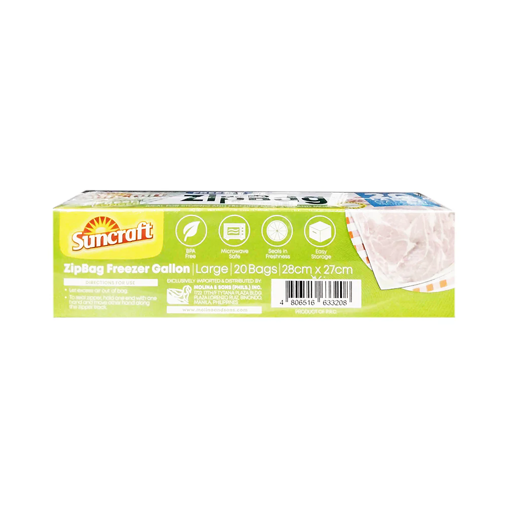 Suncraft Zip Bag Freezer Gallon 20's - Image 2