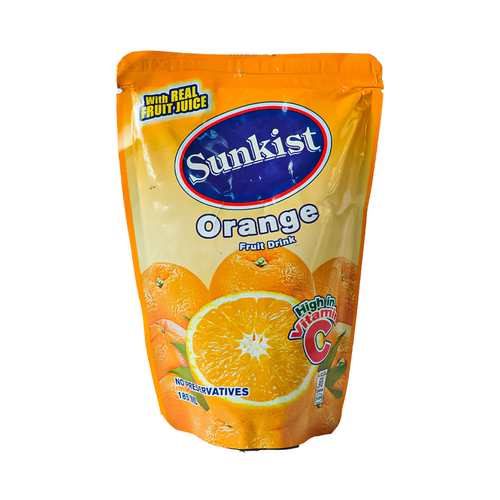 Sunkist Orange Fruit Juice Doy 185ml x 10's - Image 2