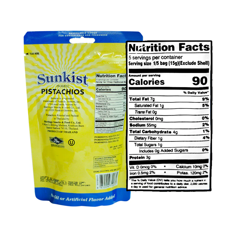 Sunkist Pistachios Dry Roasted And Salted - Image 4