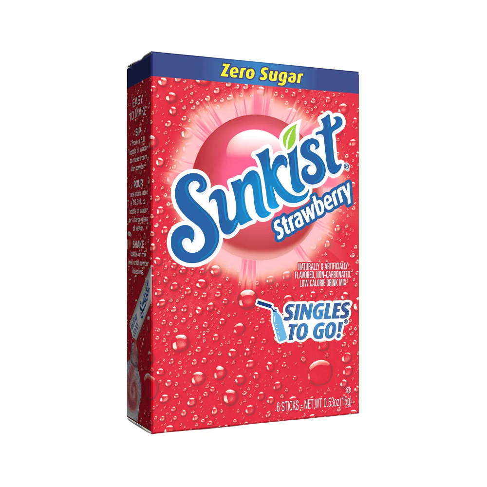 Sunkist Strawberry Singles To Go Zero Sugar 15g - Image 2