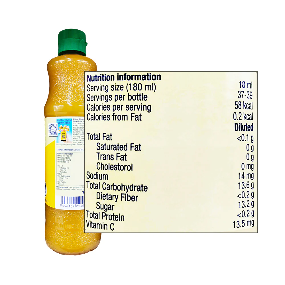Sunquick Concentrated Drink Lemon 700ml - Image 2