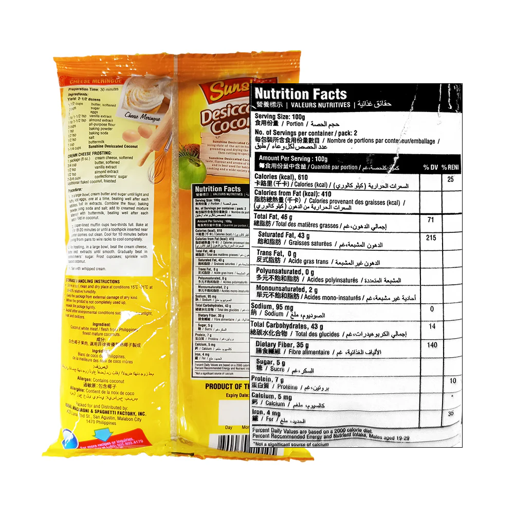 Sunshine Desiccated Coconut 200g - Image 2