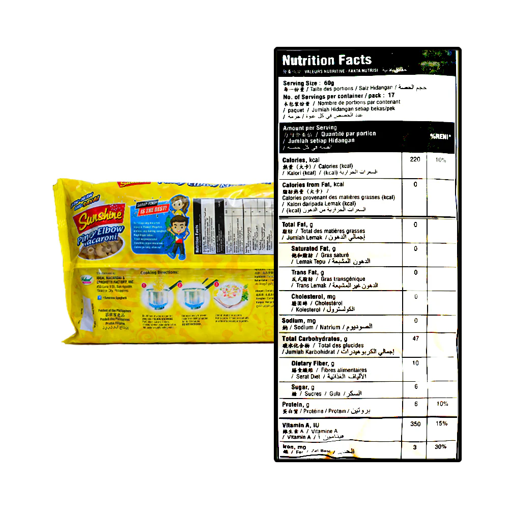 Sunshine Macaroni Elbow 1kg - Image 2