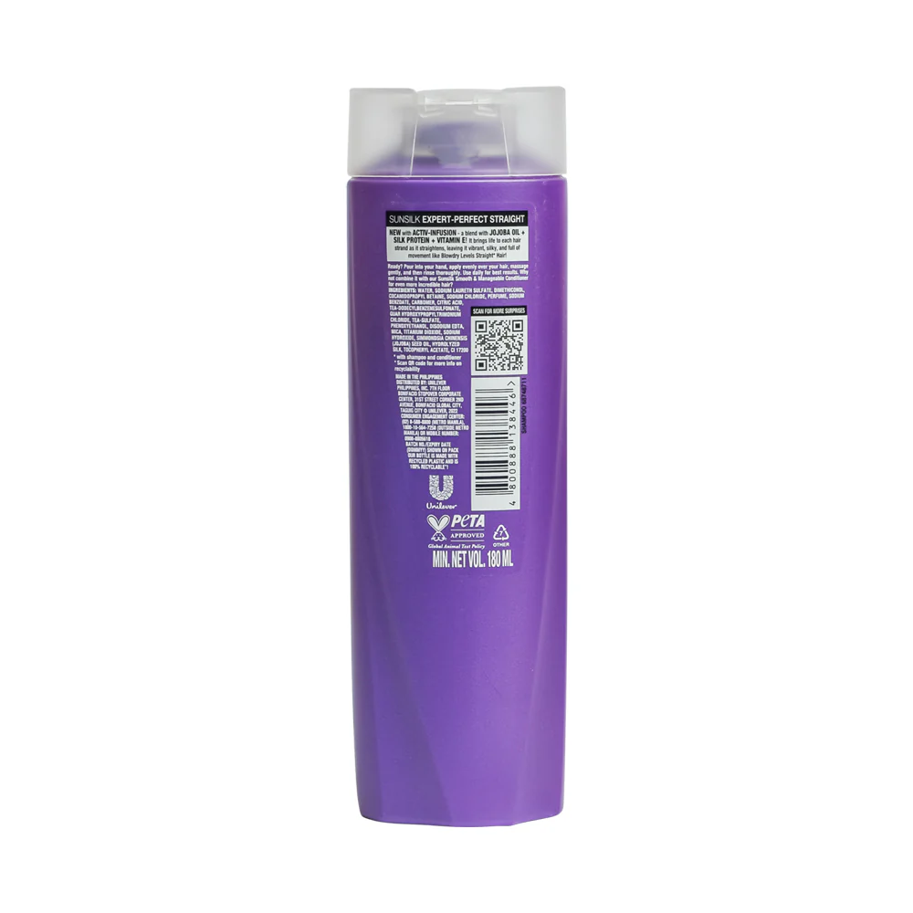 Sunsilk Shampoo Expert Perfect Straight 180ml - Image 2