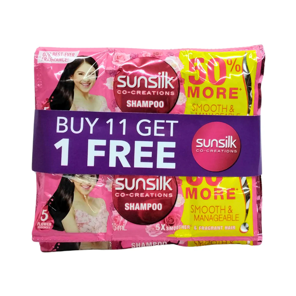 Sunsilk Shampoo Smooth And Manageable 15ml x 11's + 1