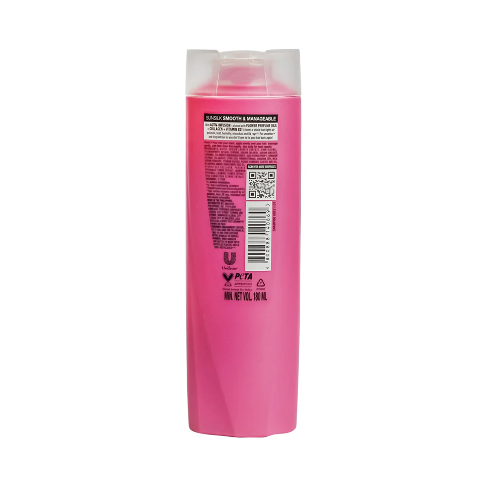 Sunsilk Shampoo Smooth And Manageable 180ml - Image 2