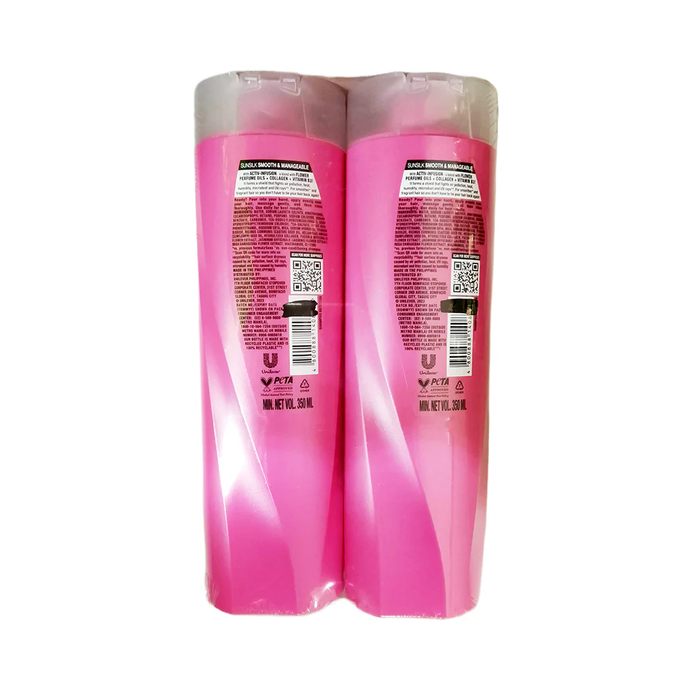 Sunsilk Shampoo Smooth and Manageable 350ml x 2’s - Image 2