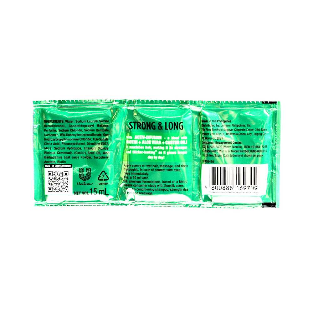 Sunsilk Shampoo Strong And Long 15ml x 12's - Image 2