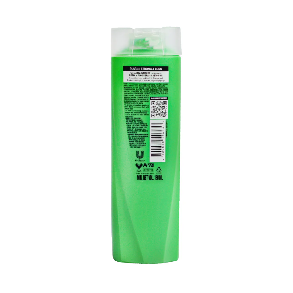 Sunsilk Shampoo Strong And Long 180ml - Image 2