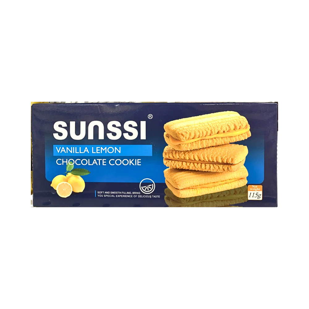 Sunssi Chocolate Cookie Vanilla Lemon 115g - Image 2