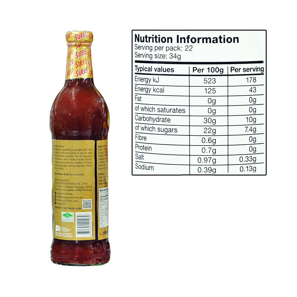 Suree Sweet And Sour Chili Sauce 690ml - Image 2