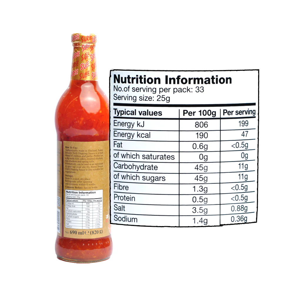 Suree Sweet Chili Sauce 820g (690ml) - Image 2