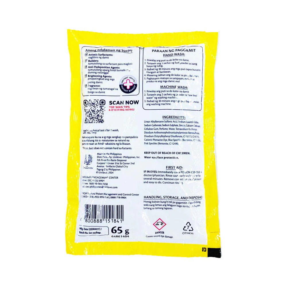 Surf Detergent Powder Sun Fresh 65g - Image 2