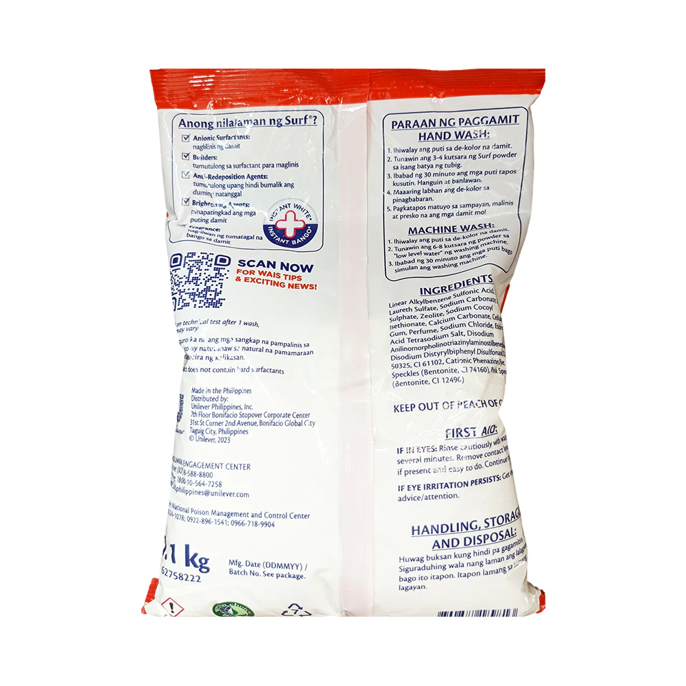 Surf Detergent Powder With Fabricon Cherry Blossom 1.1kg - Image 2
