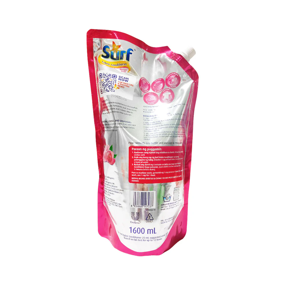 Surf Fabric Conditioner Blossom Fresh Pouch 1600ml - Image 2