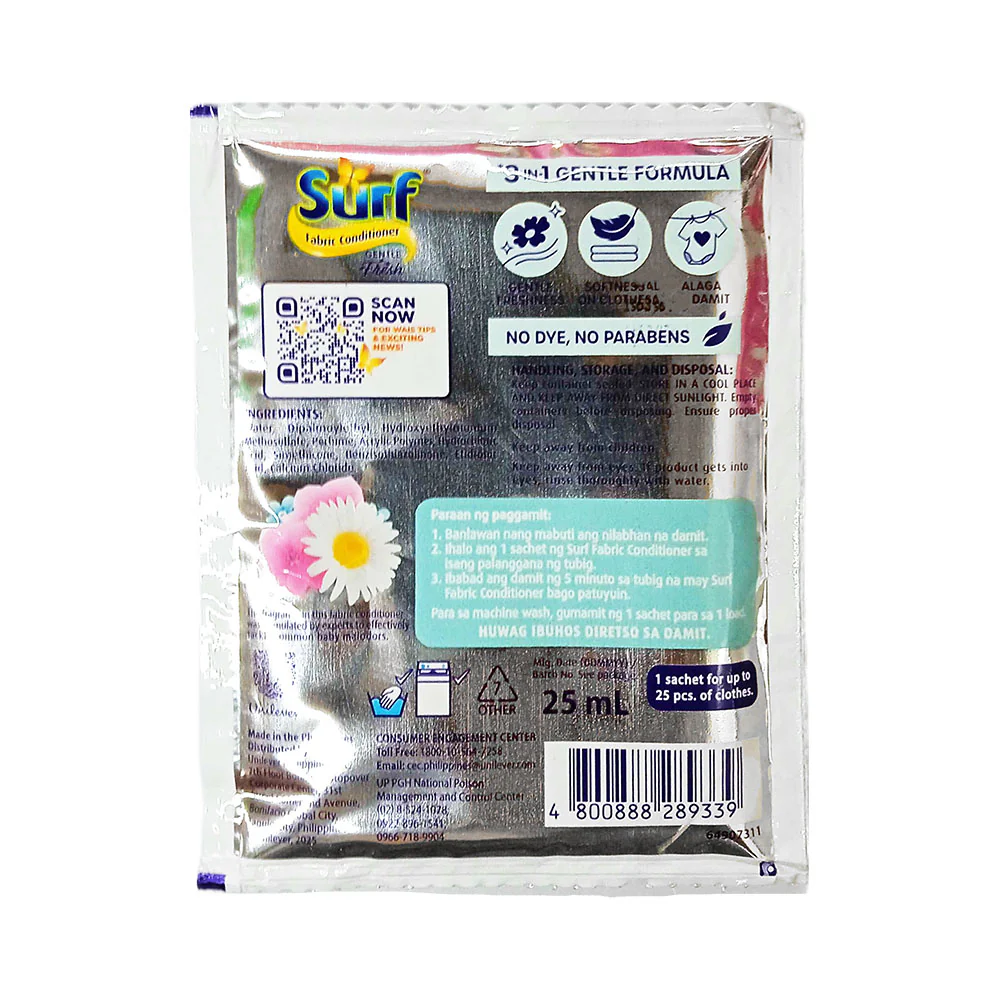 Surf Fabric Conditioner Gentle Fresh 25ml - Image 2