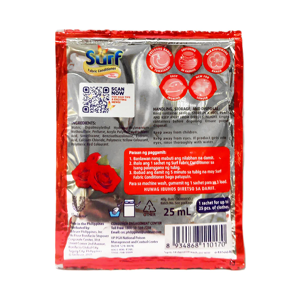 Surf Fabric Conditioner Luxe Perfume 25ml Sachet - Image 2