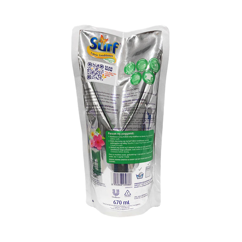 Surf Fabric Conditioner Mint Extracts SUP 670ml - Image 2