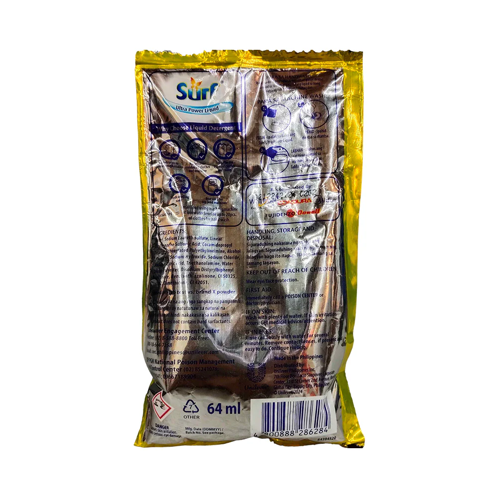 Surf Ultra Power Liquid Detergent Sun Fresh 64ml - Image 2