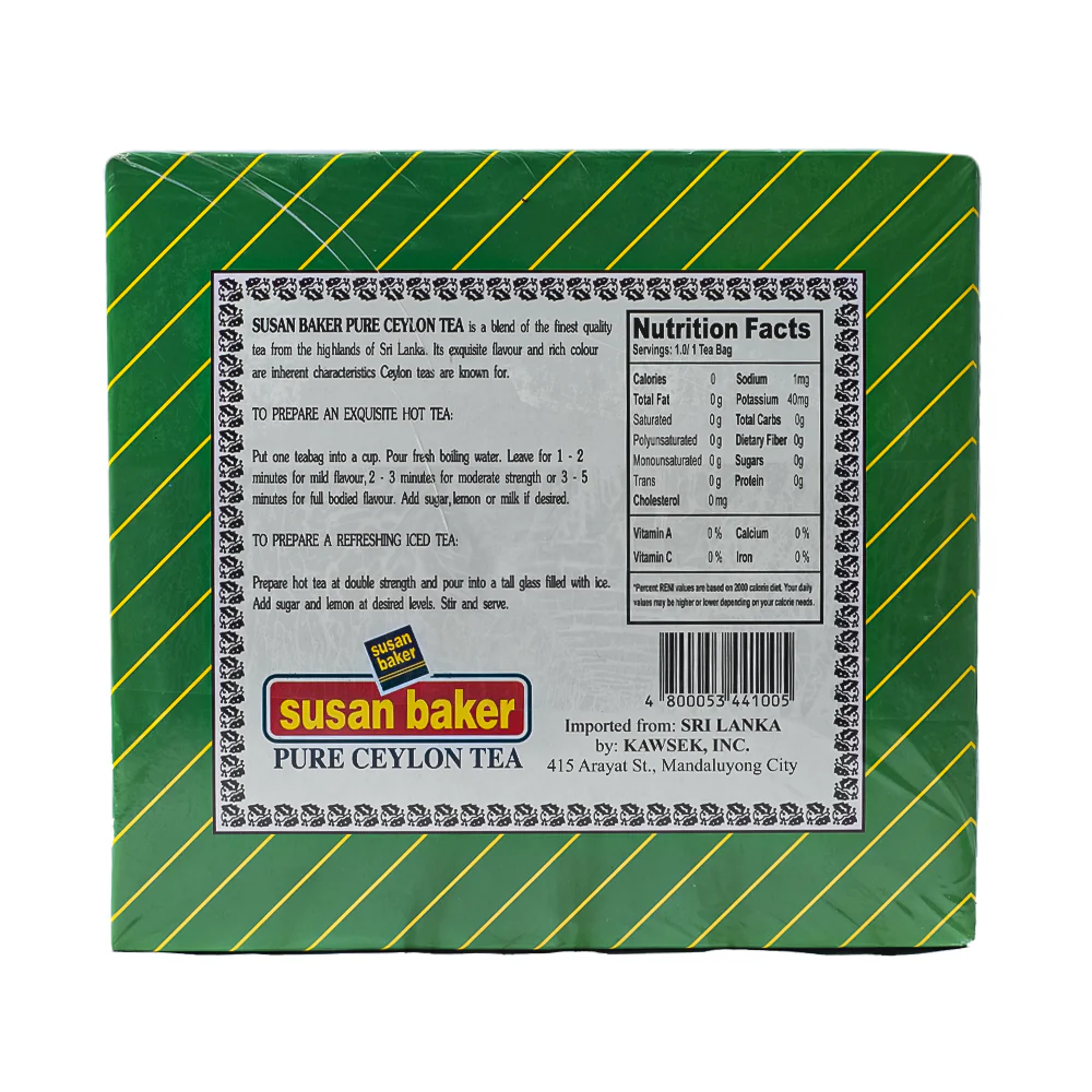 Susan Baker Ceylon Tea 100's - Image 2
