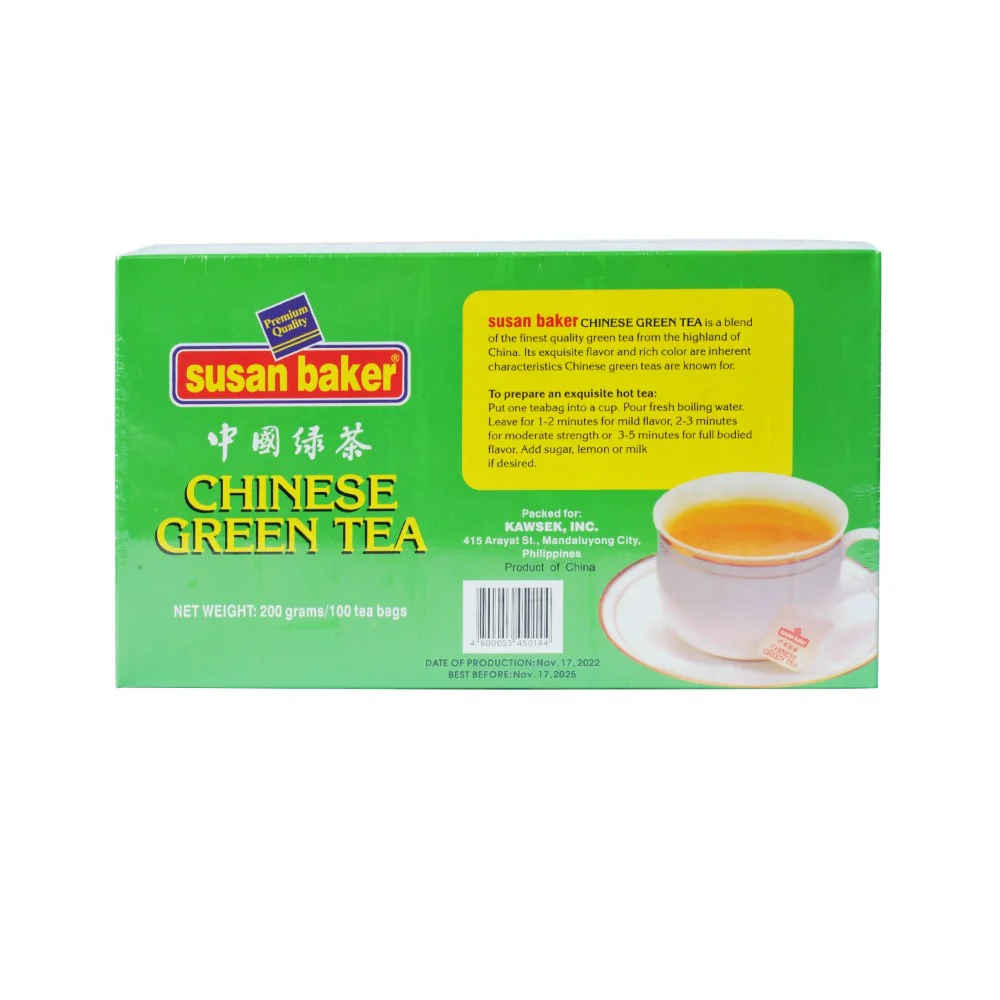 Susan Baker Chinese Green Tea 100's - Image 2