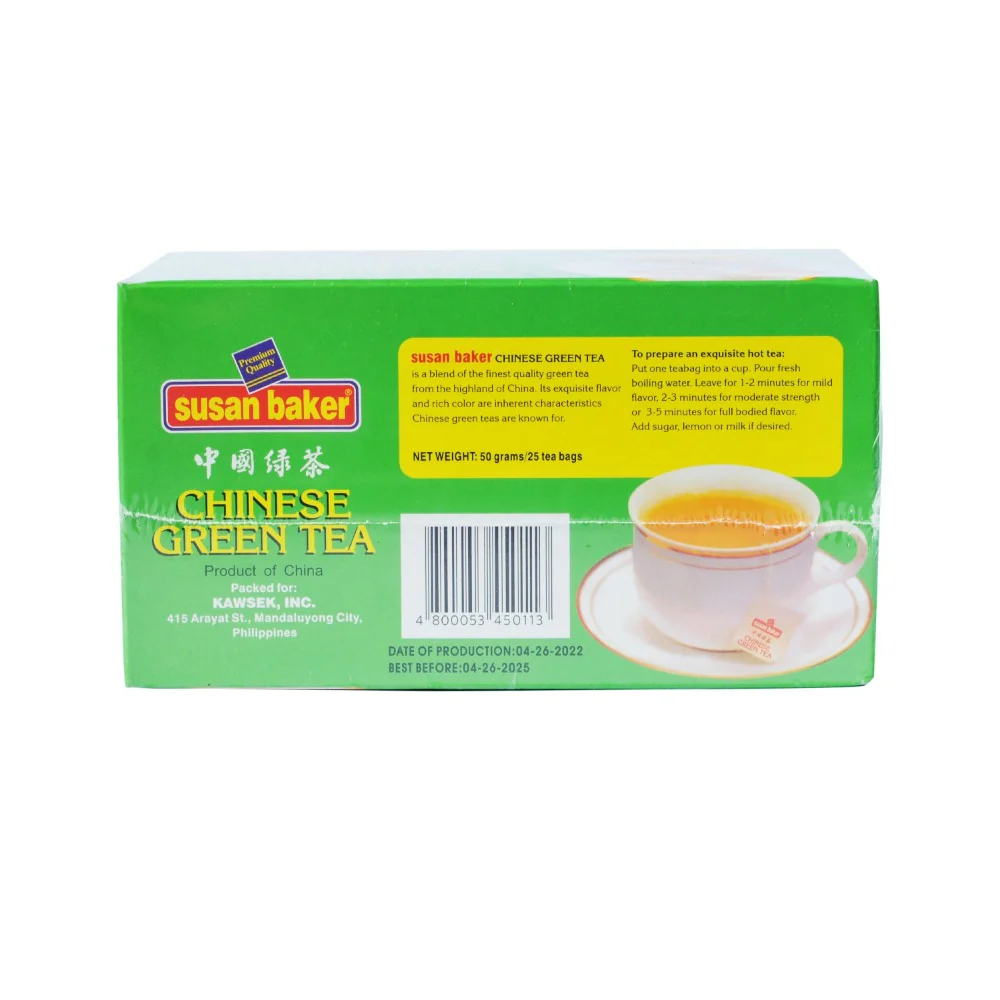 Susan Baker Chinese Green Tea 25's - Image 2