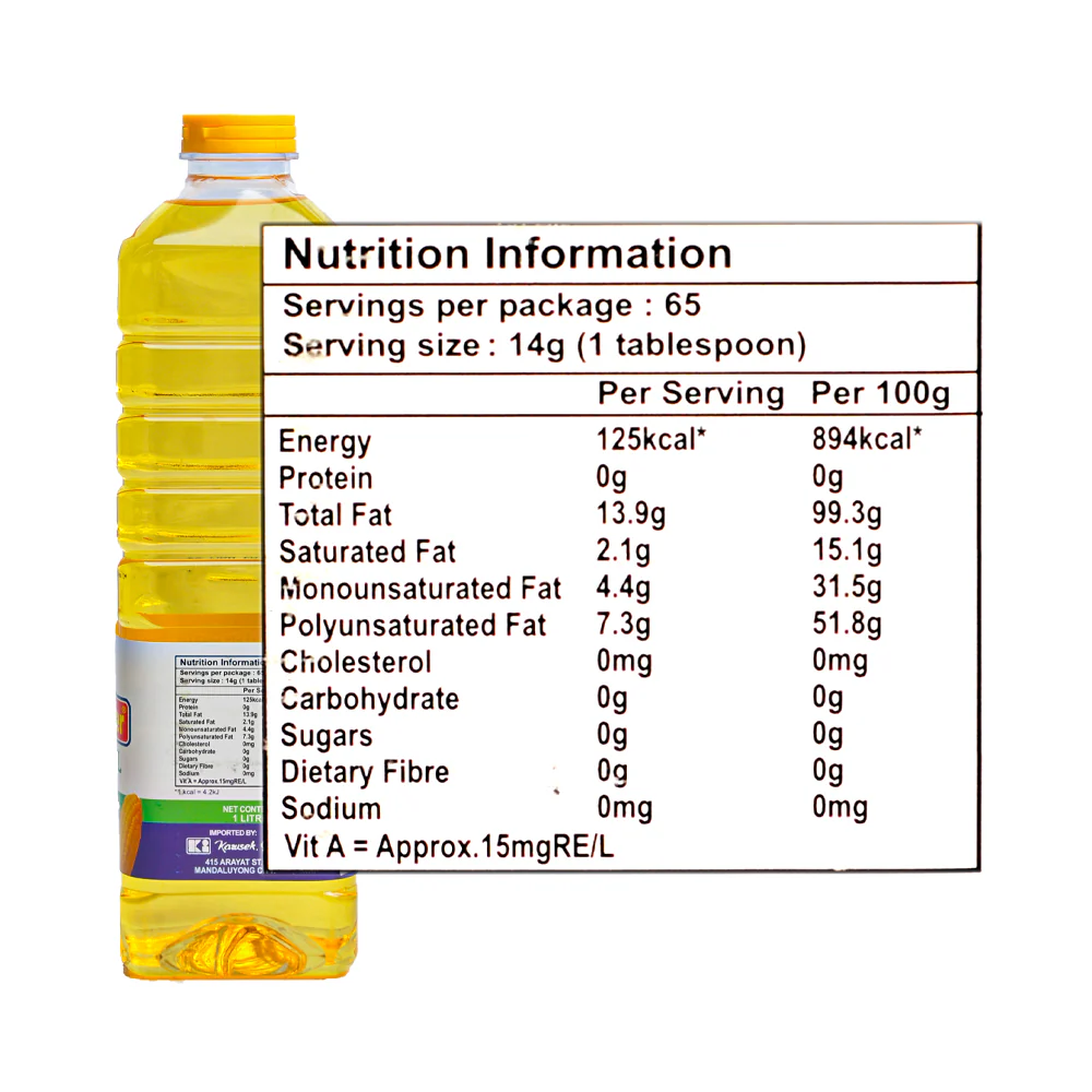 Susan Baker Corn Oil 1L - Image 2
