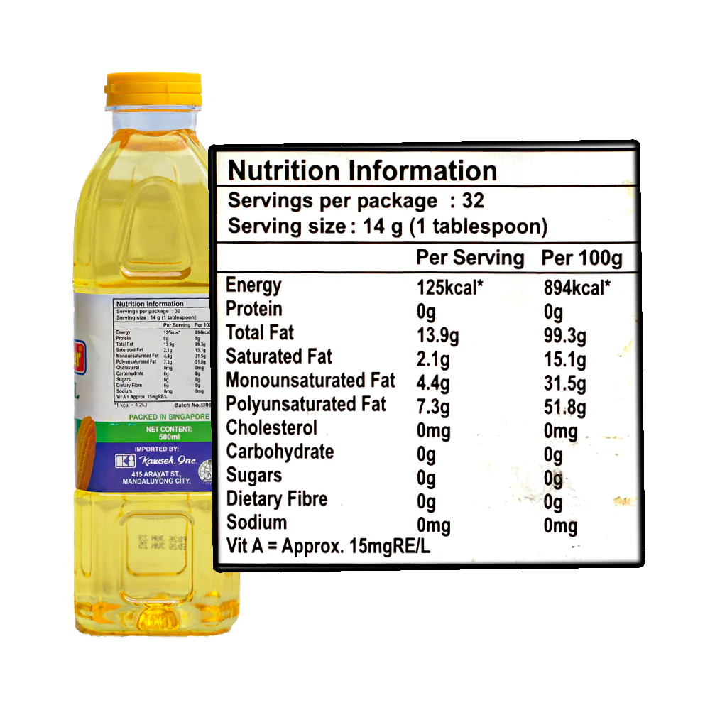 Susan Baker Corn Oil 500ml - Image 2