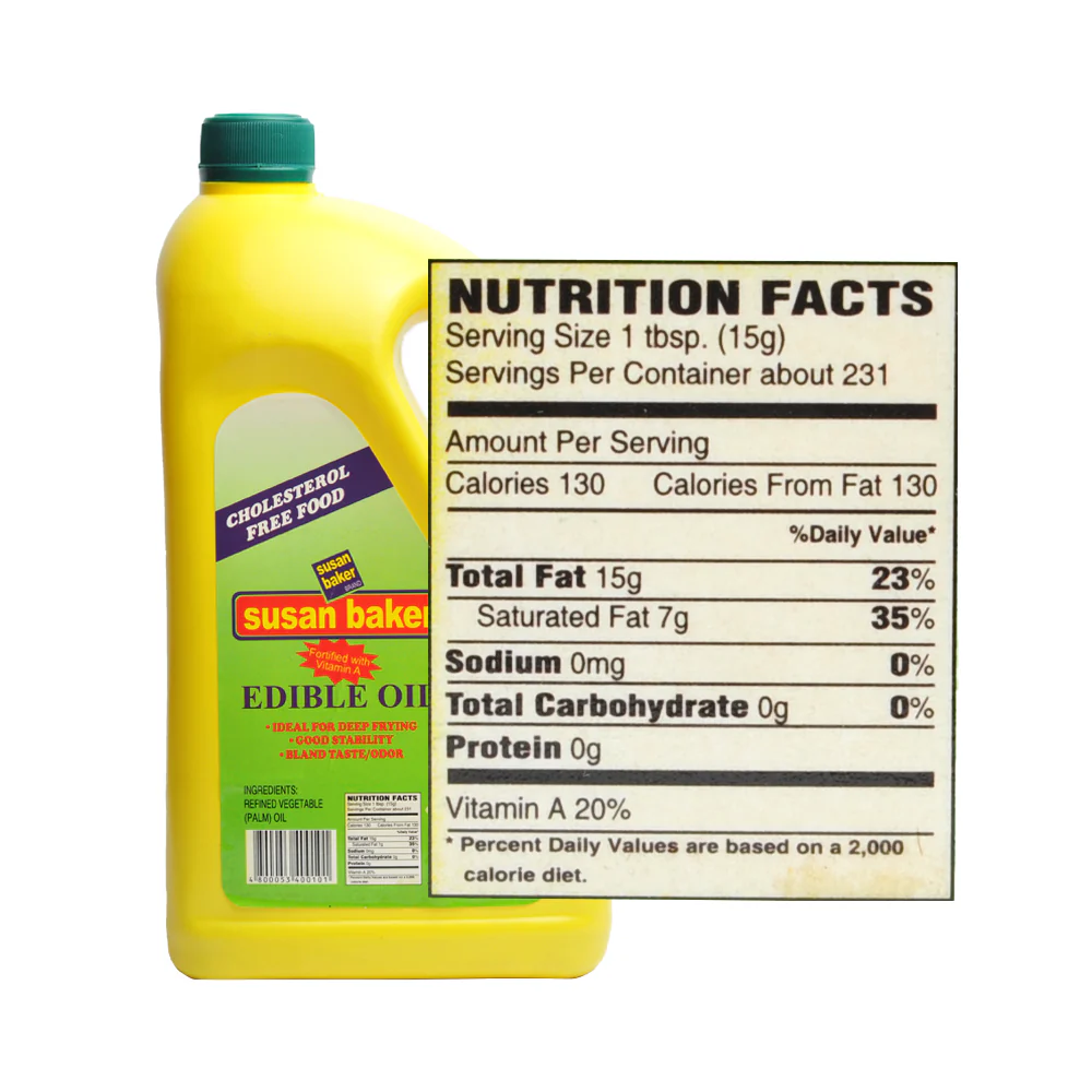 Susan Baker Edible Oil 1gal - Image 2
