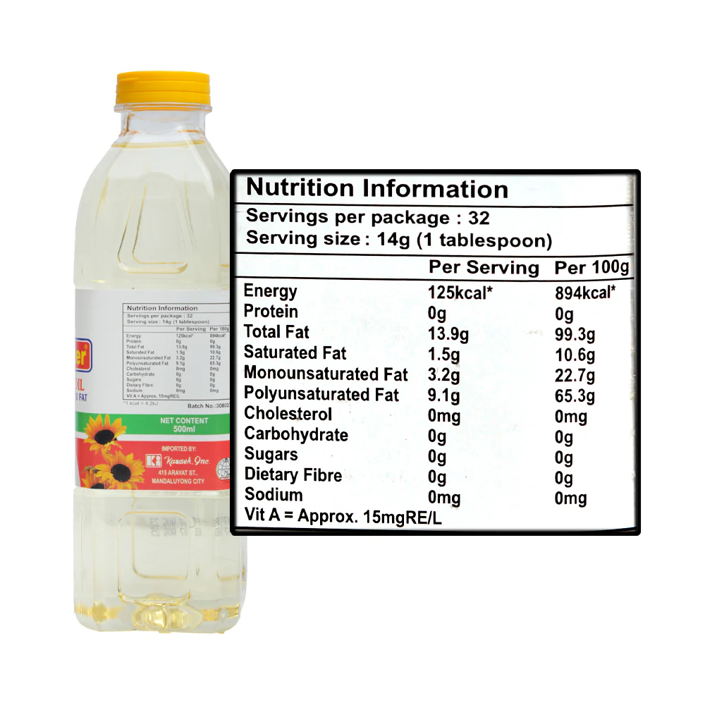 Susan Baker Sunflower Oil 500ml - Image 2
