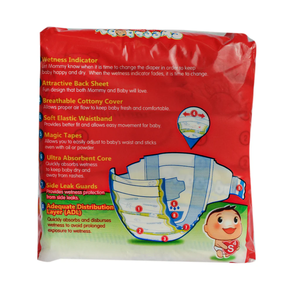 Sweet Baby Diaper Plus Mini Pack Small 4 Pads - Image 2