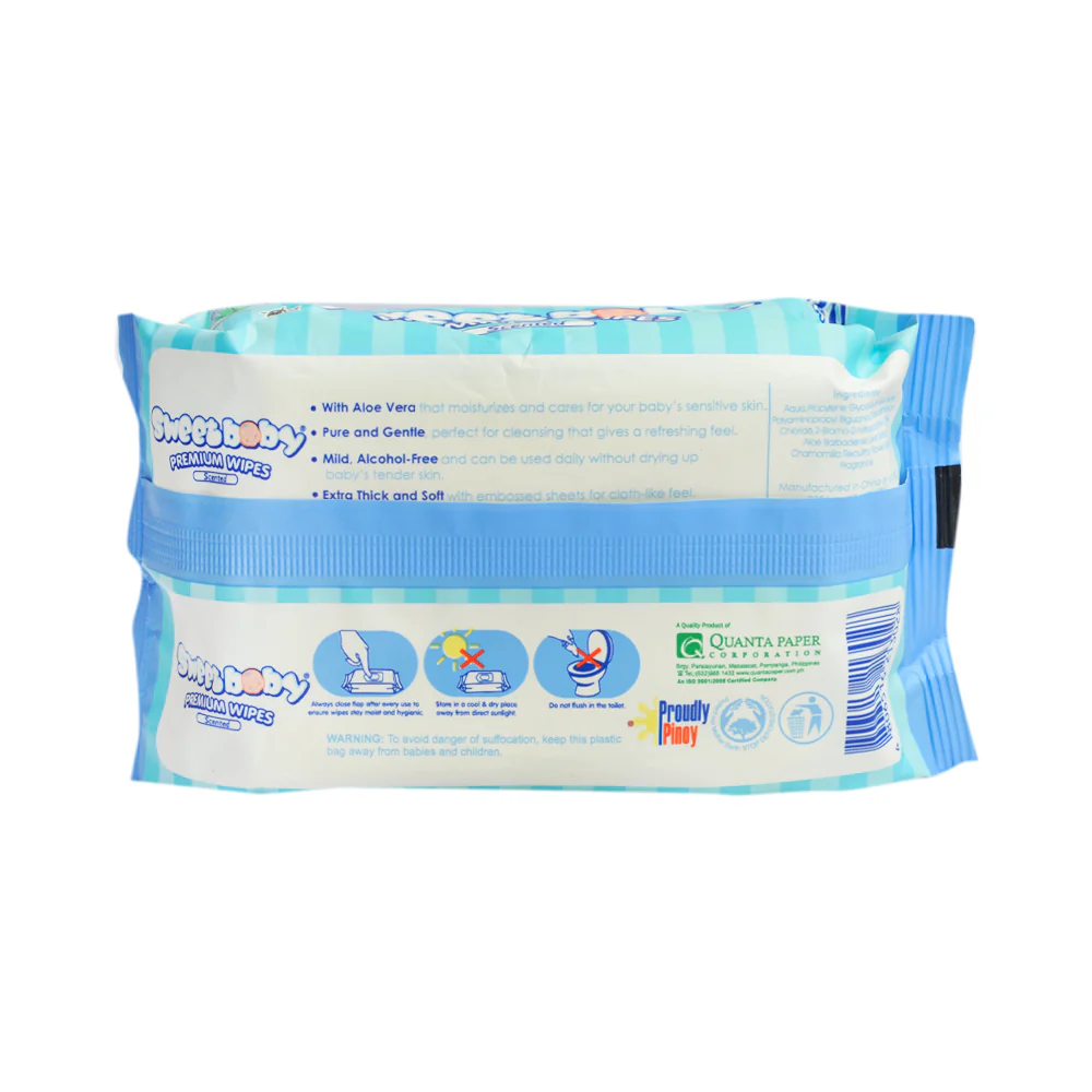 Sweet Baby Premium Wipes With Aloe 30 Sheets - Image 2