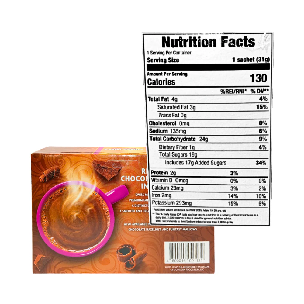 Swiss Miss Hot Cocoa Mix Dark Chocolate 31g x 8's - Image 3