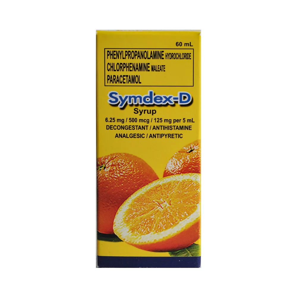 Symdex-D 6.25mg/500mcg/125mg Syrup 60ml - Image 2