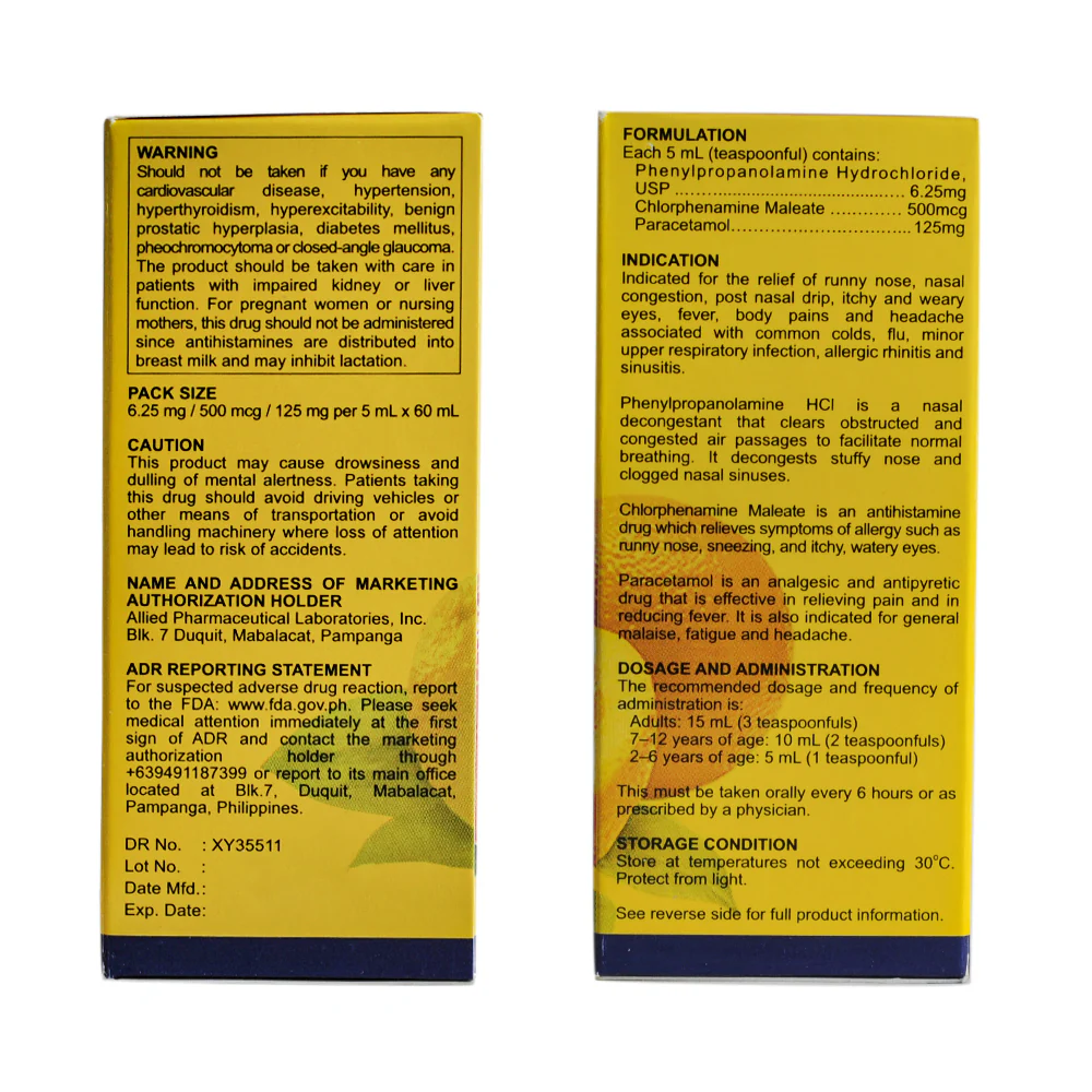 Symdex-D 6.25mg/500mcg/125mg Syrup 60ml - Image 3