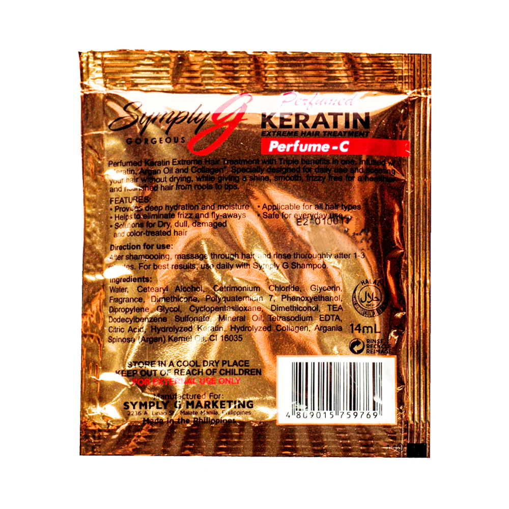 Symply G Keratin Extreme Hair Treatment Perfume-C 14ml x 12's - Image 2