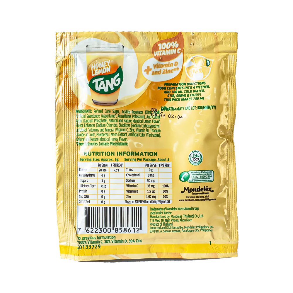 Tang Powdered Juice Honey Lemon 19g - Image 2