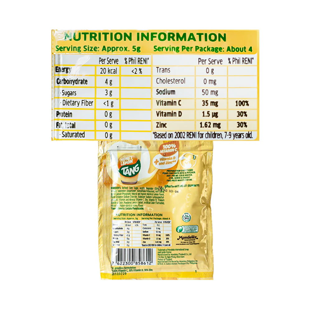 Tang Powdered Juice Honey Lemon 19g - Image 3