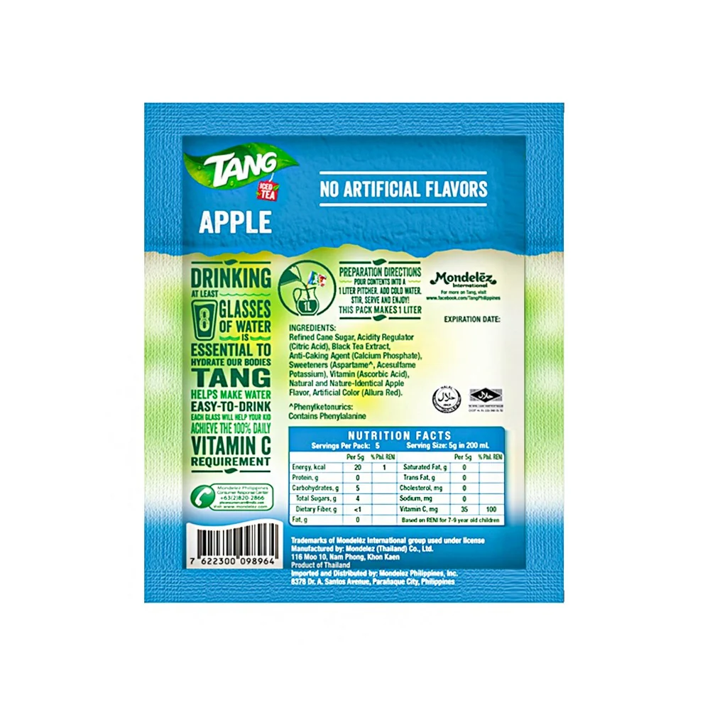 Tang Powdered Juice Iced Tea Apple 19g - Image 2