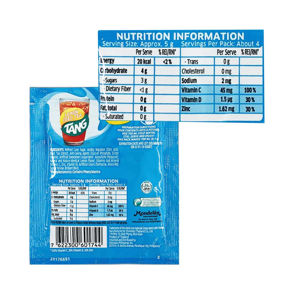 Tang Powdered Juice Iced Tea Lemon 19g - Image 2