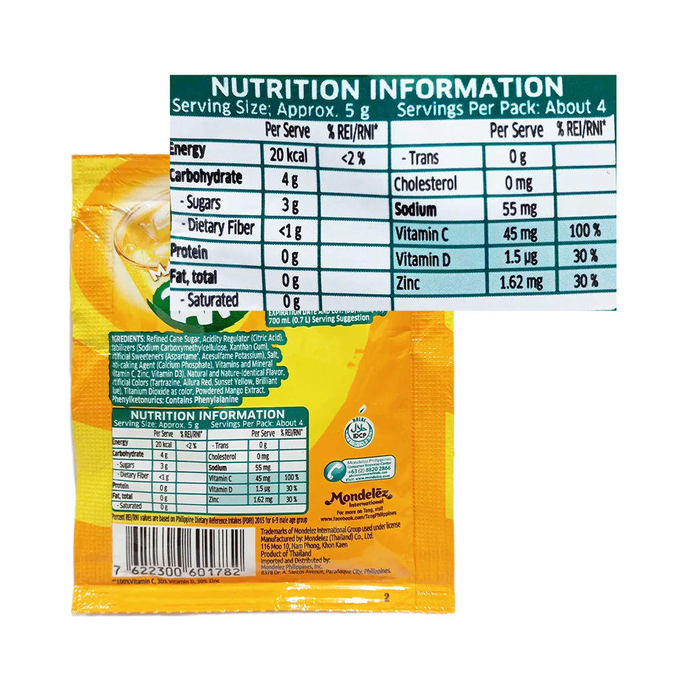 Tang Powdered Juice Mango 19g - Image 2