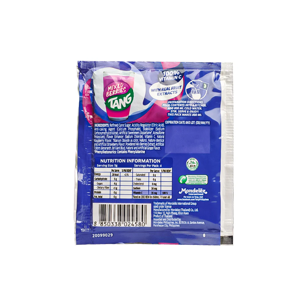 Tang Powdered Juice Mixed Berries 19g - Image 2