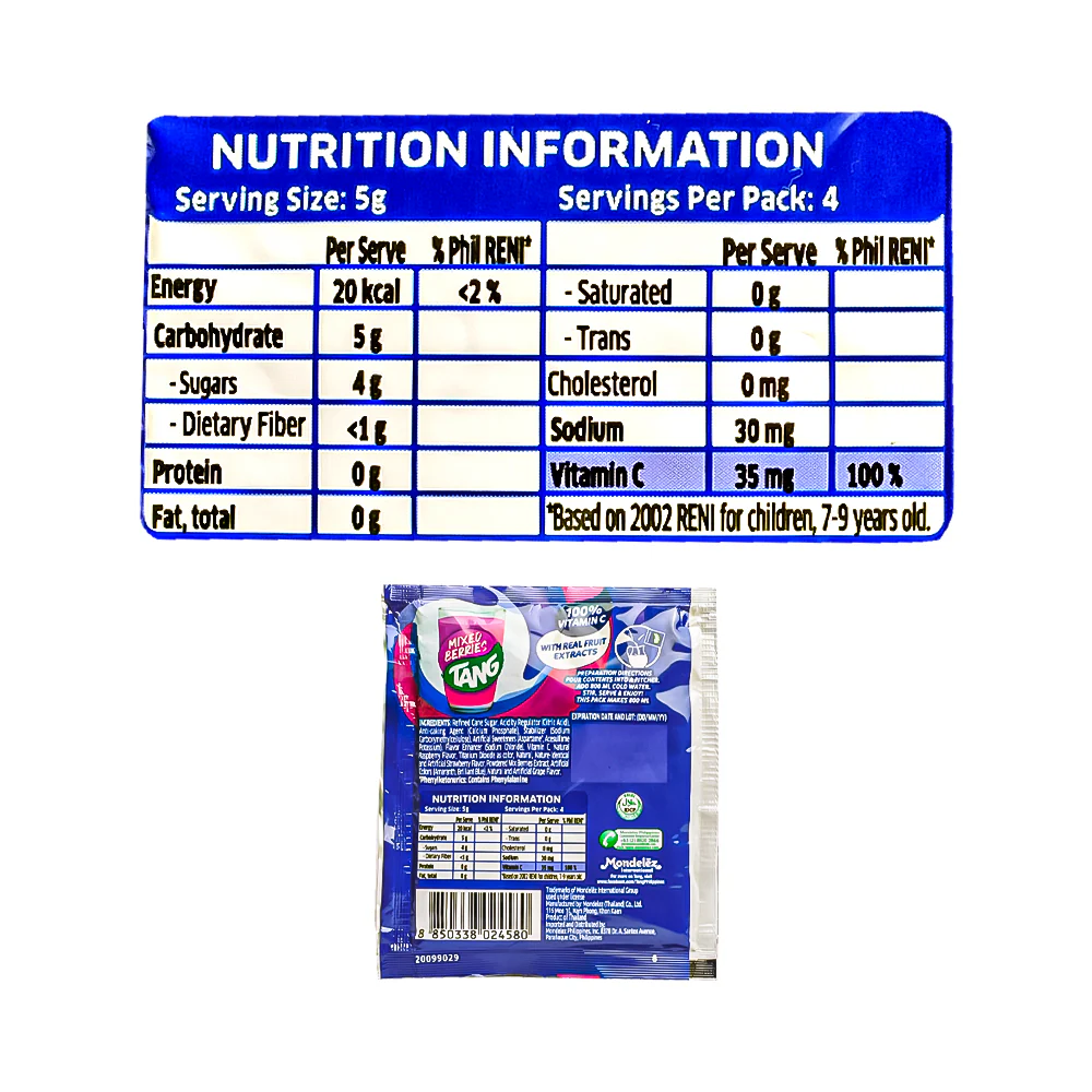 Tang Powdered Juice Mixed Berries 19g - Image 3
