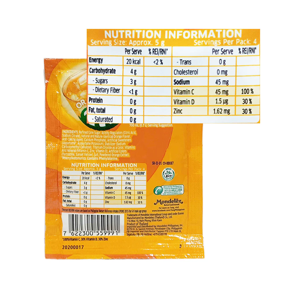 Tang Powdered Juice Orange 19g - Image 2