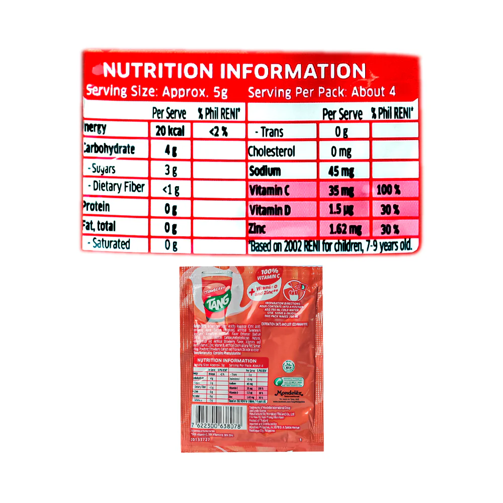 Tang Powdered Juice Strawberry 19g - Image 2
