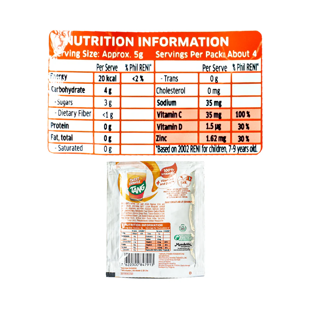 Tang Powdered Juice Sweet Orange 19g - Image 3
