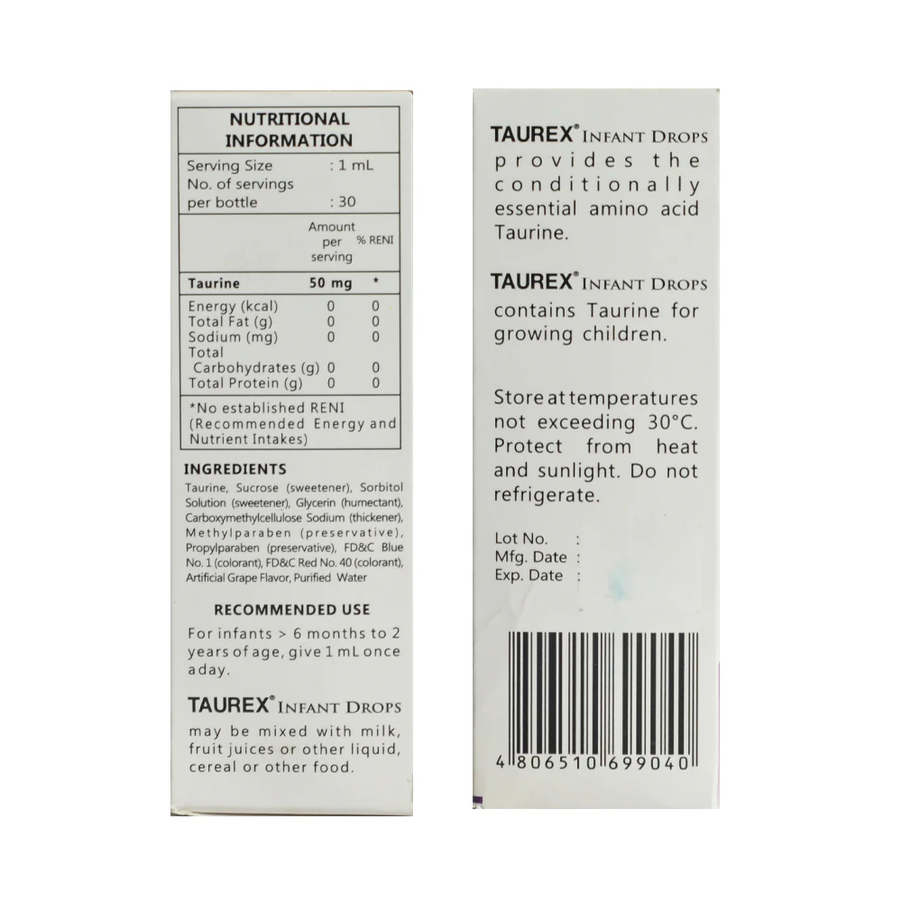 Taurex Taurine 50mg/ml Drop 30ml - Image 2